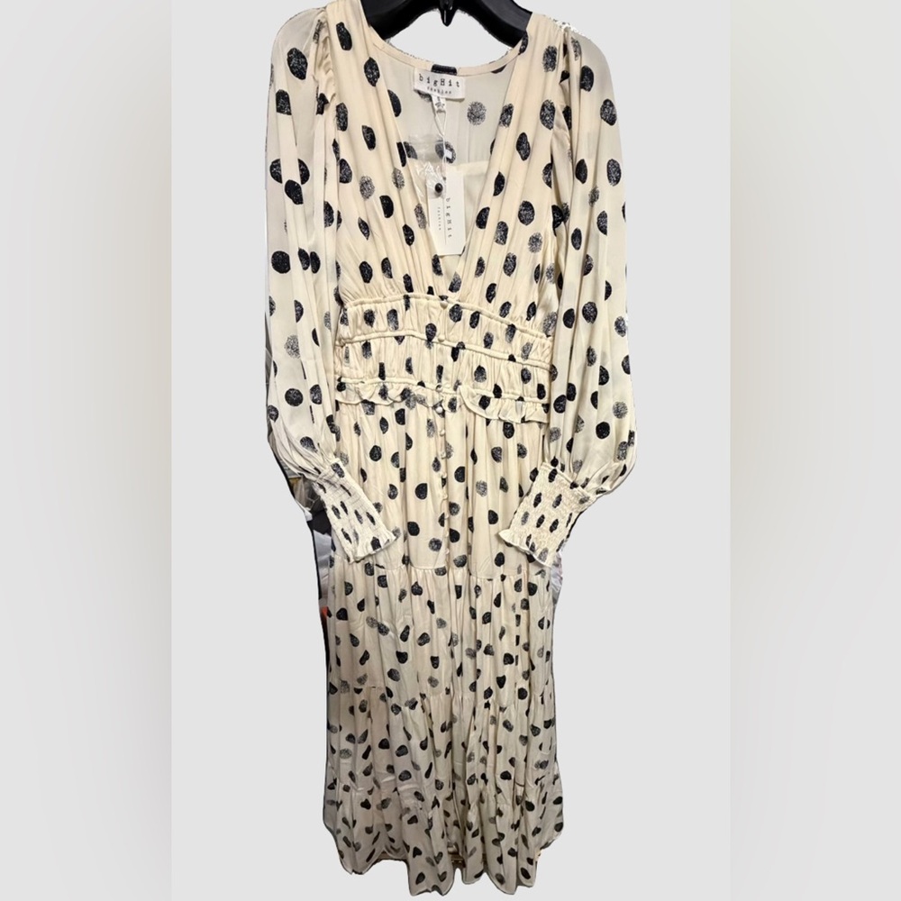 Black & Cream Polka Dot Dress